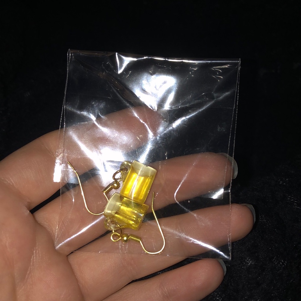 Beer Glass Earrings NWOT